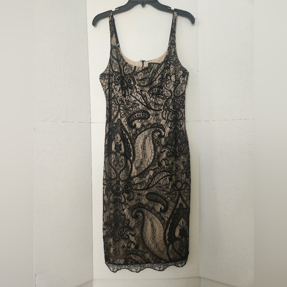 ABS Collection Elegant Black Lace Dress Size 12